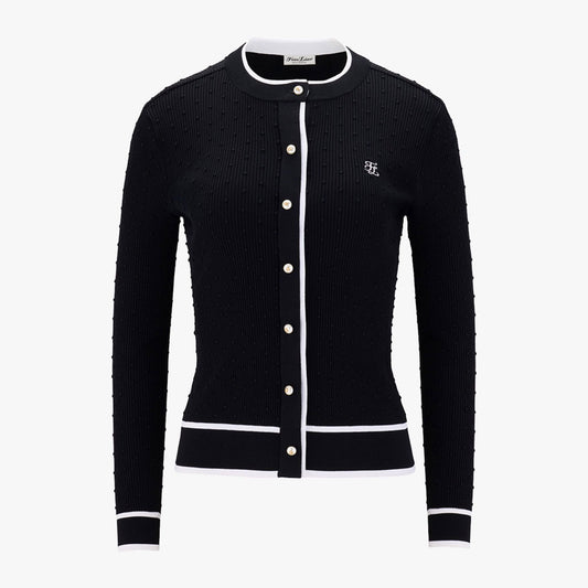 【RE-ORDER】ドットリブカーディガン