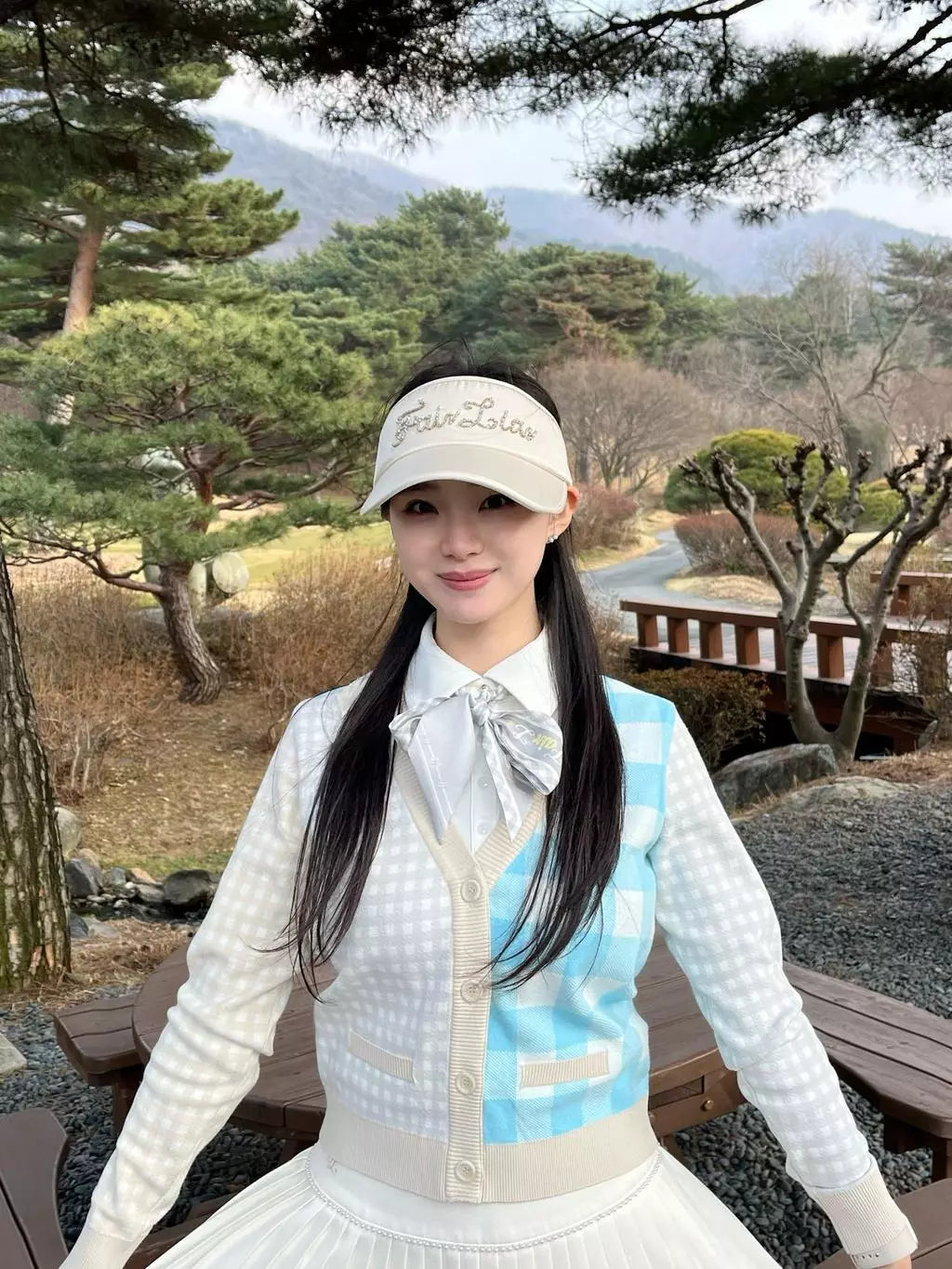 ギンガムスカーフセットTシャツ