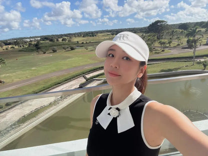 25SS レースリボンノースリーブニット