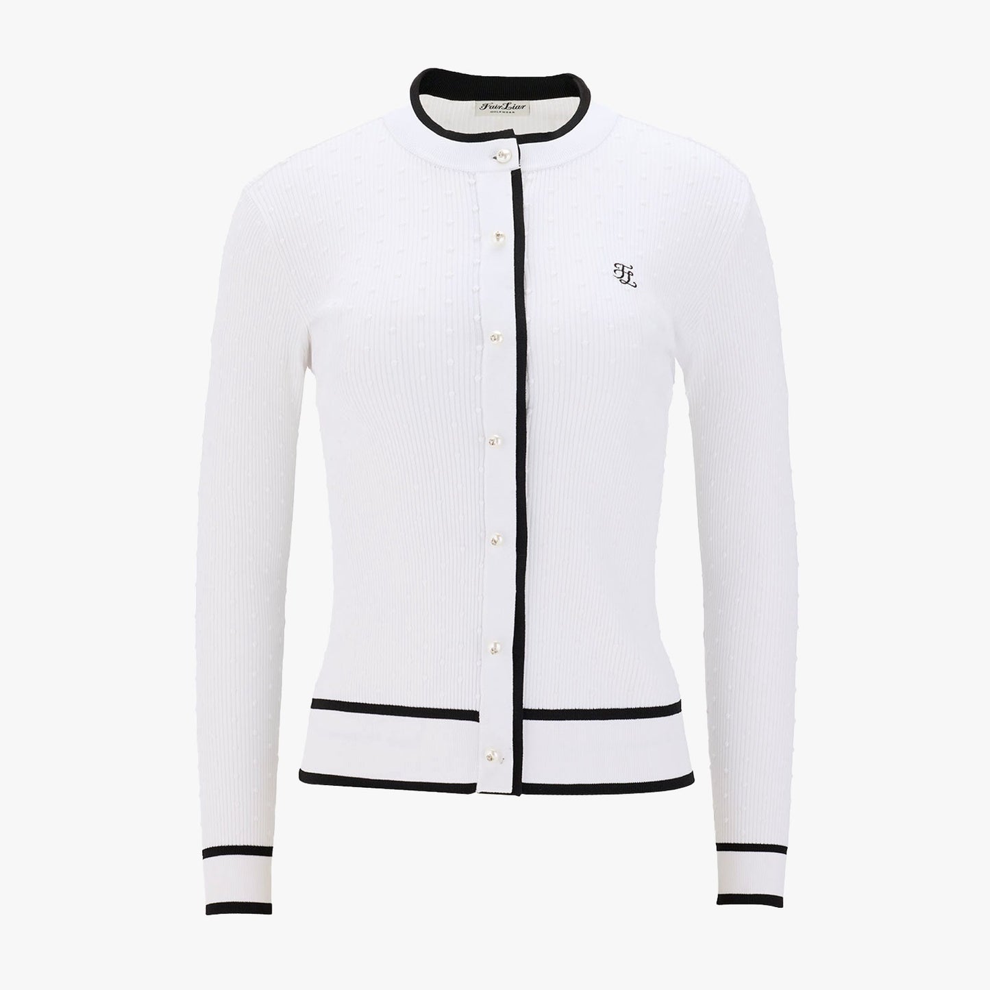 【RE-ORDER】ドットリブカーディガン