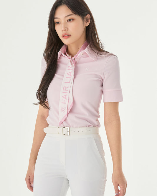 25SS レタリングスカーフ七分袖Tシャツ