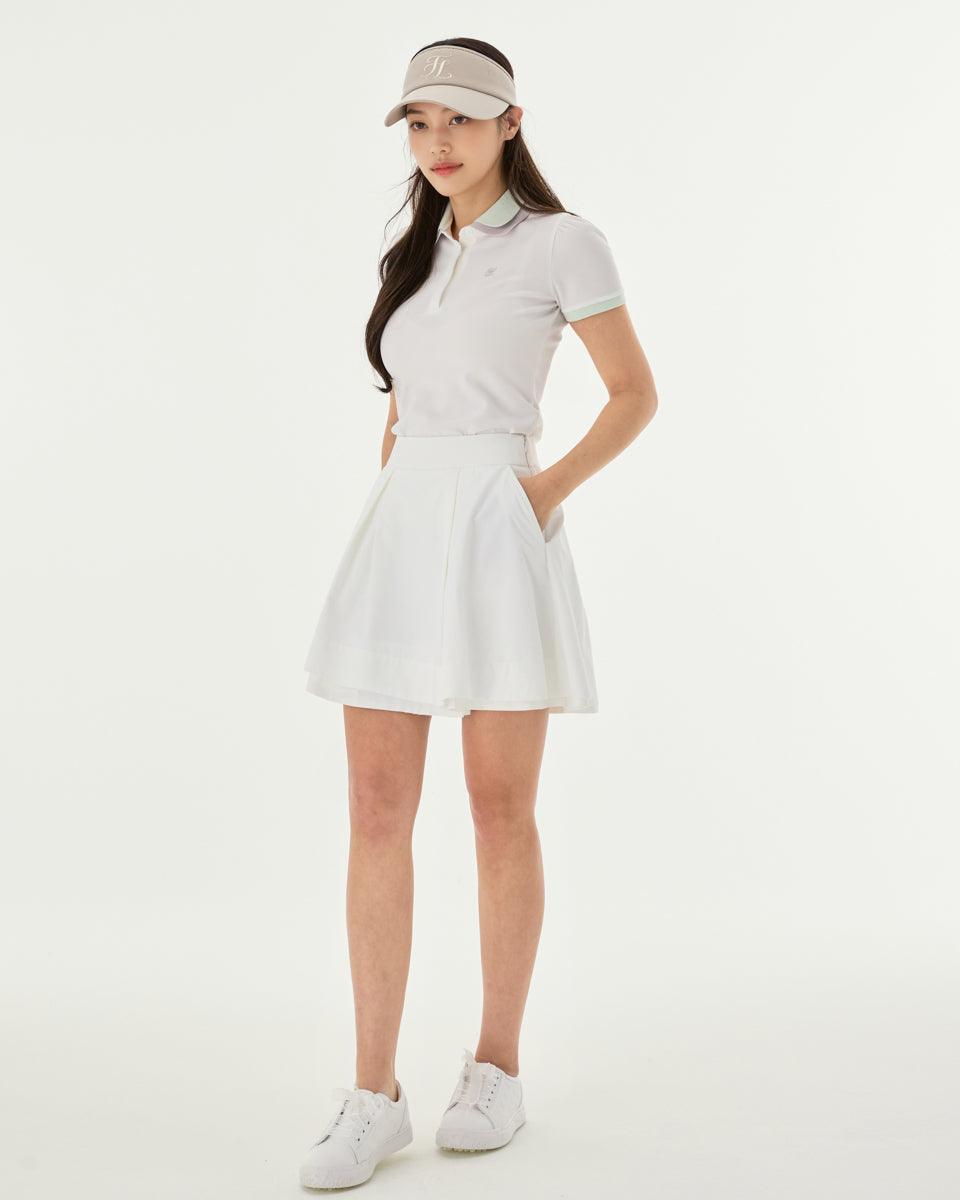 25SS バイカラーダブルカラーTシャツ