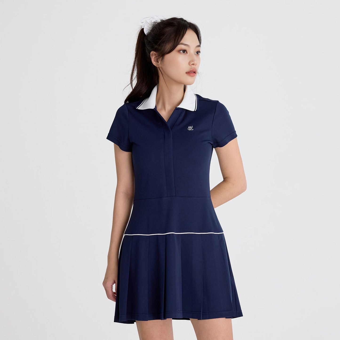 25SS カラープリーツワンピース