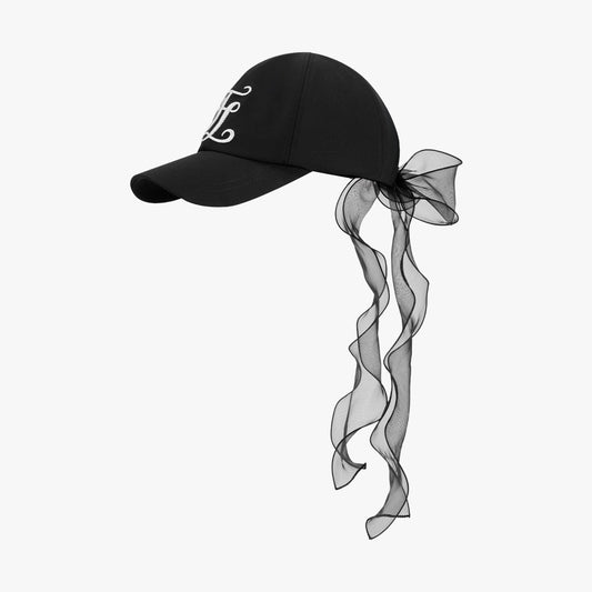 25SS オーガンジーリボンロゴキャップ