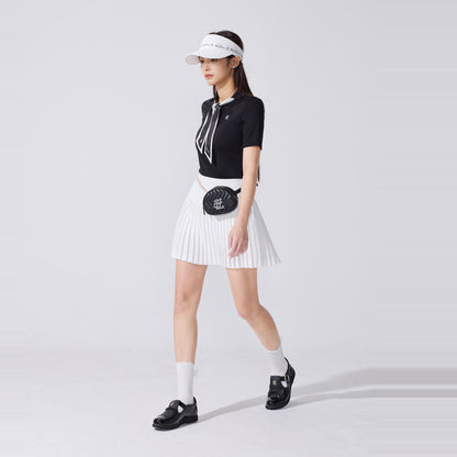 アンクルフリルリボンソックス (ホワイト)