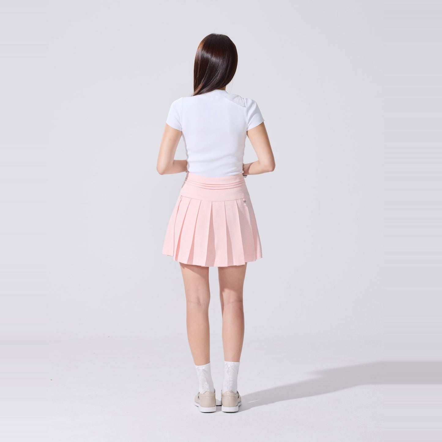 シフォンリボンキャップスリーブニット (ホワイト)