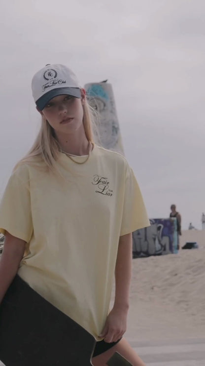 FLC オーバーサイズスターTシャツ (イエロー)