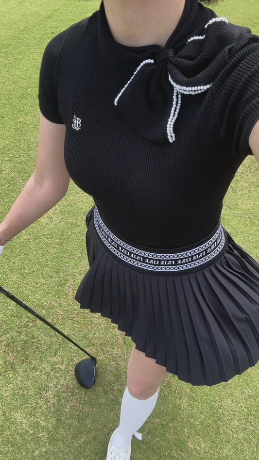 【RE-ORDER】パールビッグリボンニット