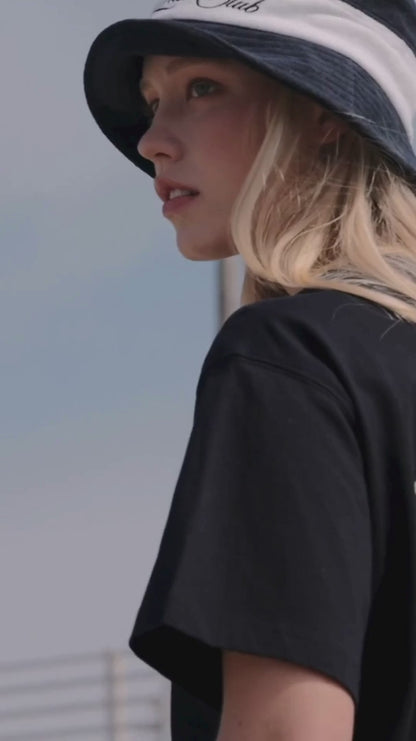 FLC オーバーサイズスターTシャツ (ネイビー)
